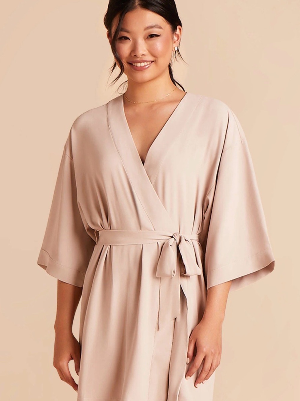 Birdy Grey Soft Wrap Robe in Light Taupe